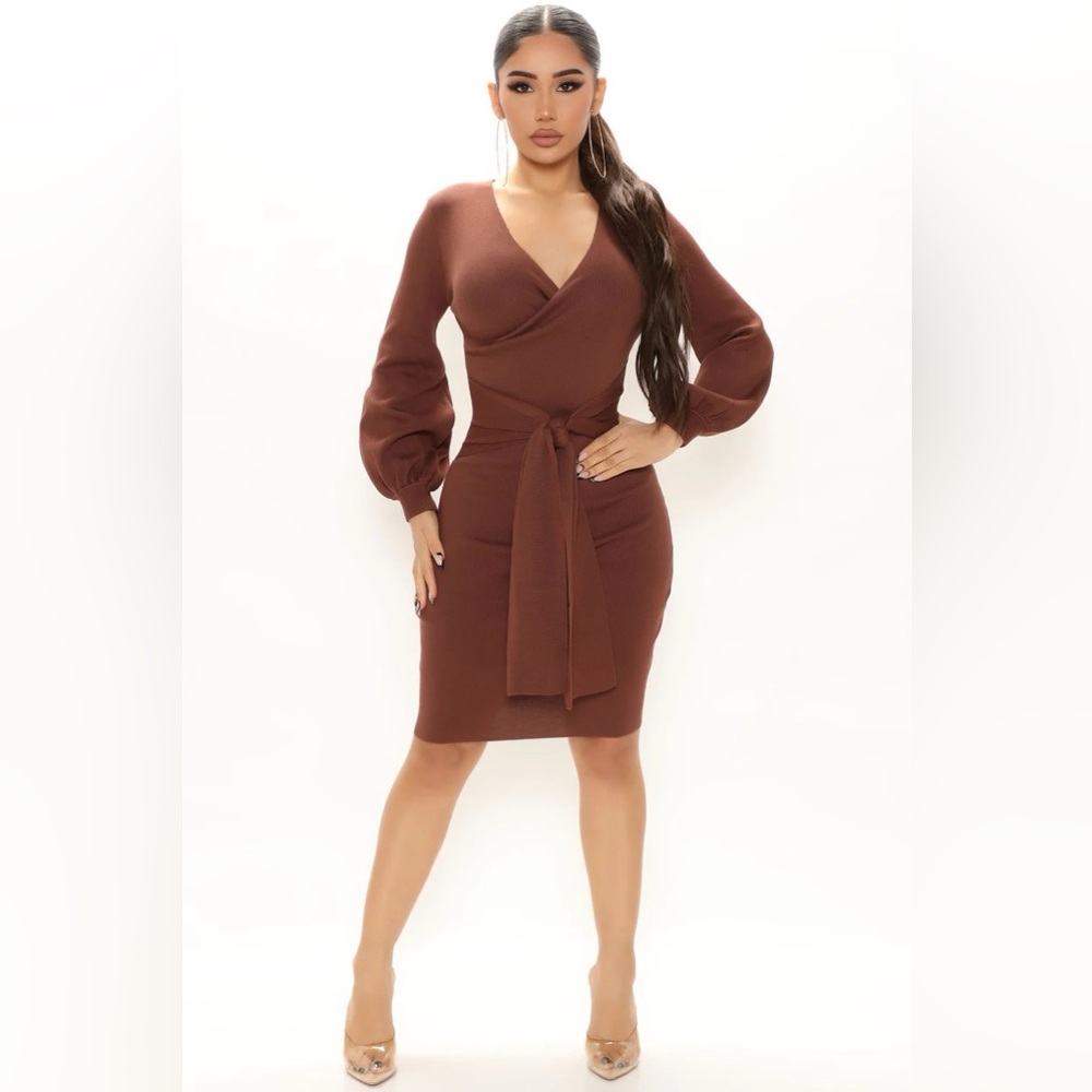NEW! FASHION NOVA "Anais" Sweater Knit Midi Dress